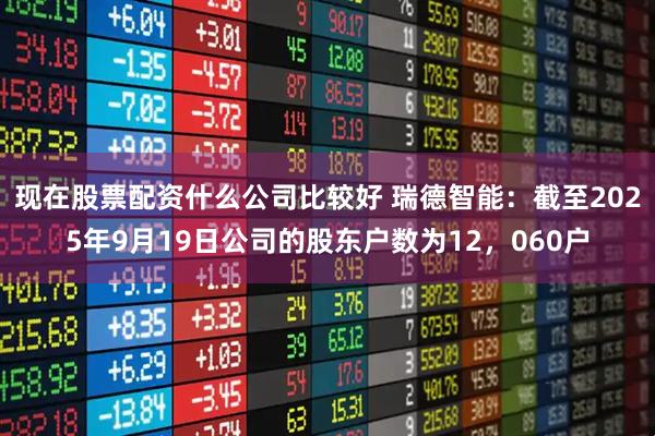 现在股票配资什么公司比较好 瑞德智能：截至2025年9月19日公司的股东户数为12，060户